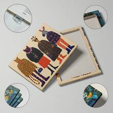 Tranh treo tường hình động vật ngộ nghĩnh, họa tiết động vật hiện đại đầy màu sắc | Trang trí độc đáo theo phong cách Trung cổ đương đại, nhiều màu sắc, phù hợp cho phòng ngủ, phòng khách hoặc văn phòng, tranh áp phích động vật theo phong cách Pop Art cổ điển, quà tặng cho phái nữ, có khung hoặc không khung. - Nhiều màu - Xem 2