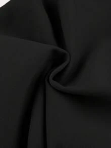 男士纯色短袖T恤和工装裤两件套，休闲通勤运动套装，黑色西装，街头风，百搭 - 黑色 - 查看 9