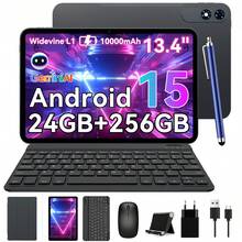 TABWEE 13 Inch Large Tablet,Android 15 Tablets With Gemini AI,24GB RAM+256GB ROM, 120Hz, Octa-Core,10000mAh Fast Charge, WiFi6, Large Android Tablet With Keyboard And Pen Gaming Office Suite-2-Year Warranty - Xem 1