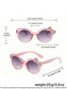 2 pièces/set Lunettes de soleil à la mode pour filles de 5 à 9 ans, avec monture papillon en forme de cœur en polycarbonate brillant, design d'œil de chat. Comprend un étui à lunettes. Idéal pour l'extérieur et les voyages. - Multicolore - Voir 5