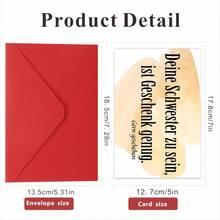 1pc Funny Birthday Greeting Card, Gift Card, Suitable For Siblings, Birthday Gift - Multicolor - View 1