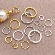 30/50pcs 5 Sizes 18K Gold Plated Open Jump Rings 4/5/6/8/10mm Flat Round Jump Rings Metal O Rings Split Round Ring For Jewelry Bracelet Earring Keychain - Multicolor - View 5