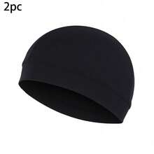 2pcs Unisex Cotton Skull Cap, Lightweight Breathable Sleeping Hat With Helmet Lining