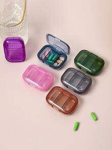 1pc Mini Pill Storage Box - Ultra Compact, 3 Compartments, Dust-Proof, Medication Manager, Easy To Take Daily - Portable And Lightweight Design, Suitable For Travel Or Home Use - Multicolor - View 4