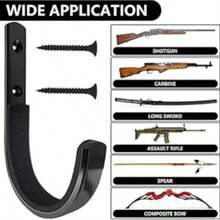 1/3/6Pcs Gun Racks, Metal Hooks, Suitable For Various Categories Such As Handguns, Rifles, Pistols, Etc., Can Be Fully Stored In One Rack, With Cost-Effectiveness And Compact Design That Does Not Take Up Space - Multicolor - View 2