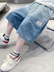 Oversized Loose Fit Denim Shorts For Teenage Boys, Fashion - Black - View 5