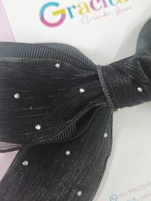 Organza Ribbon With Glitter Tips - Negro - Ver 6