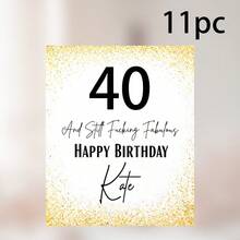 Custom Label For Champagne Bottle Birthday Gift,Customize Text,Gold Confetti Milestone Birthday Wine Label,80 & Fabulous,Custom Birthday Wine,Birthday Champagne Mini Bottle Champagne Bridesmaid Personalized Champagne Gift - Multicolor - View 21