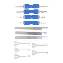 Juego de herramientas de acero inoxidable para bomberos, personal de EMS y oficiales, que incluye peine y pinzas - Plateado - Ver 2