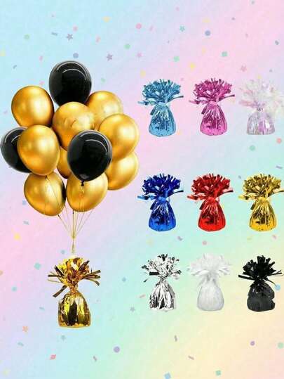 2pcs/6pcs/12pcsMetal Balloon Weights, DIY Helium Balloon Table Decorations, Balloon Weights For Party Decorations, Suitable For Birthdays, Weddings, Anniversaries, New Year's, Christmas, Holiday Parties, Home Decorations