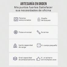 Archivador Para Oficina Y Hogar | Cajonera Con 2 Cajones 1 Puerta - Blanco - Ver 11