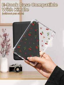 Kingsung 1pc Cherry & Heart Pattern Color Tablet Protective Case,Compatible With IPad 10th Generation,IPad Air 11-Inch (M3) 2025,IPad Mini 4/5/6/7,And Compatible With Kindle Paperwhite 12th Gen 2024,Kobo Libra Colour, Fire HD 10 (2023),Models Such As Tab P11,The Four Corners Of The Protective Case Are Shockproof, Lightweight And Easy To Carry - Multicolor - View 10