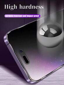 5pcs Ceramic Matte Anti-Peeping Screen Protector, Ceramic Matte Texture, Smooth Touchscreen, Obvious Side Privacy Protection, Water/Sweat Resistant Coating, Compatible With IPhone 17E/17 Pro Max/17 Pro/17 Air/17/16 Pro Max/16 Pro/16 Plus/16/15 Pro Max/15 Pro/15 Plus/15/14/13/12 And Other Models - Black - View 3