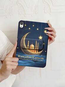 Custodia protettiva piatta con motivo floreale a cielo stellato sfumato da sogno, compatibile con Apple iPad Mini 6 7, Tab A7 9, Pad 5 5Pro, compatibile con Redmi Pad SE 11, cover protettiva dipinta amichevole per la pelle e con supporto - Multicolore - Visualizzare 6