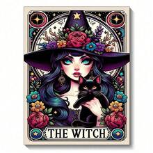 1Pc Witch Tarot Diamond Painting Gothic Witch And Black Cat Diamond Mosaic Cross Stitch Kit Home Bedroom Decor - 12195-25-FDX5427 - Xem 9