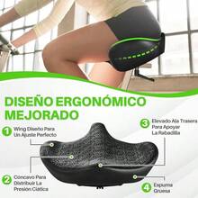 bicicleta para hacer ejercicioWOTOW Sillín de icleta Ancho y Cómodo Asiento Impermeable y Transpirable para icleta de Montaña Carretera Eléctrica y Ejercicio Absorción de Impactos Universal para Hombres y Mujeres - Negro  Tira Reflectante - Ver 3