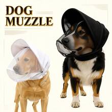 The New Dog Face Mask Protects Against Eating And Biting. The Dog Head Cap Is Made Of Breathable Mesh Material And Has An Adjustable Buckle Design, Suitable For Medium And Small Dogs - Multicolor - View 2