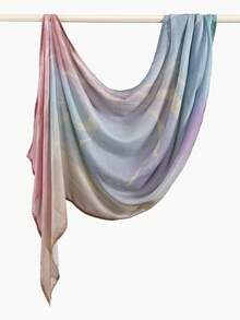 1 chiếc khăn trùm đầu nữ phong cách Bohemian, họa tiết nhuộm màu nước, vành rộng, in họa tiết tie-dye, chống tia UV, nhiều màu sắc, khăn choàng thanh lịch đa năng, thoáng khí, mềm mại, thời trang, dài, phù hợp sử dụng hàng ngày. - Nhiều màu - Xem 6