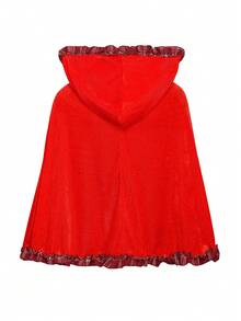 我们提供万圣节和圣诞节角色扮演服装，包括带帽褶边的红色斗篷，以及长款无袖植绒服装。 - 紅色 - 查看 2