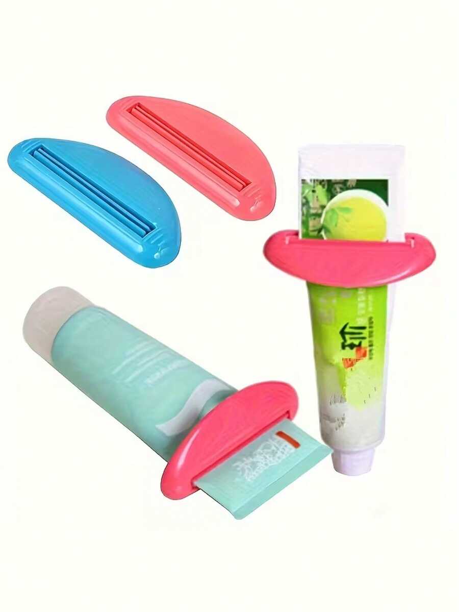 4pcs Toothpaste Squeezer, Toothpaste Clip, Facial Cleanser & Hand Cream Dispenser, Manual Squeeze Tube Roller, Home Use