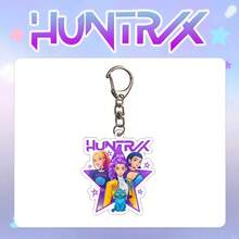 1 Set HUNTRIX Witch Hunter Acrylic Keychain, Bag Charm, Accessories, KPOP Merchandise - 2D Flat Acrylic Keychain, Double-Sided Cartoon Character Pendant, Cartoon Character Gift, Suitable For Fans, Birthday Gifts, Keychains, Car Keychains And Packaging Decorations, Backpacks And Home Decor, Perfect For Gamers And Collectors, Collectibles, Simple Design, Durable, 2D Flat