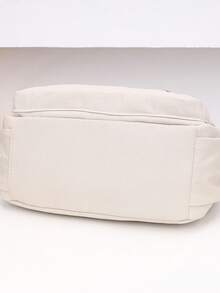 1个纯色尼龙面料拉链多隔层背包，适合携带手机、纸巾和其他日常必需品，时尚休闲男士斜挎单肩包，适合通勤、散步、购物、商务出行，四季皆宜。 - 彩色 - 查看 10