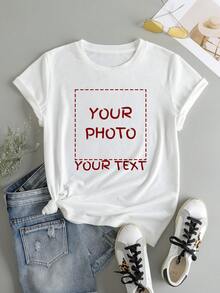 Customized Plus Size Women Short Sleeve Sports Top White Summer - White - View 3
