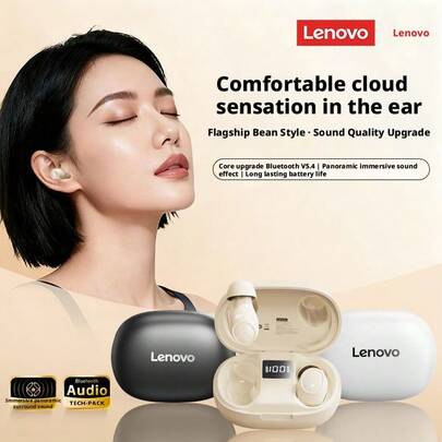 Lenovo 联想EA289无线蓝牙耳机，5.4智能触控，超长续航，自动配对，轻巧便携，防水，电量显示，BassMore+音效增强，旗舰级原声体验，采用业界领先的振膜技术，高分子振膜大动圈+双动铁驱动单元，兼容iOS和安卓系统，是运动健身的理想之选，具备降噪功能。