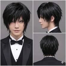 合成短直假发，适合角色扮演、动漫可爱男孩造型，时尚日常佩戴