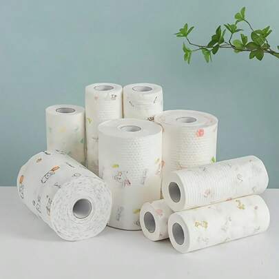 200/100/50pcs Reusable Kitchen Cleaning Cloths - Durable, Non-Stick, Easy To Clean, Meets All Household Cleaning Needs, Tear-Resistant, Wet & Dry Use, Non-Woven Oil Absorbing Cloths, Suitable For Household Cleaning, Dishwashing, Cleaning Supplies, Back To School, Random Style/Color/Pattern