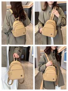 2023新款女士小背包，多功能时尚单肩包，简约斜挎包，休闲手提包，百搭女士旅行背包，适合日常通勤、上学和度假礼物 - 彩色 - 查看 7