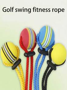 1件装高尔夫挥杆训练阻力带，软球头弹力绳，用于改善肌肉记忆和姿势 - 彩色 - 查看 6