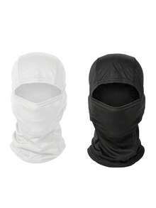 1件装男女通用纯色拉法帽，户外保暖帽围巾套装，骑行滑雪面罩围脖，防风防寒，适合日常佩戴、滑冰、滑雪及其他活动