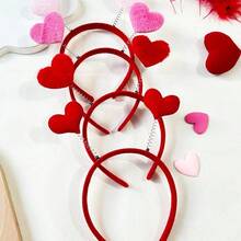 New Valentine's Day Headband Headgear Red Love Atmosphere Dress Up Bachelorette Party Props Hair Accessories - 紅色愛心 - 查看 4