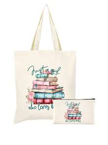 Lot de 5/2/1 sacs de rangement zippés en toile à motifs floraux et lecture, sacs d'emballage cadeau avec inscription motivante << Tu es génial(e) », parfaits pour la rentrée scolaire, les fêtes de remise de diplômes, les voyages, les anniversaires, la fête des professeurs, les cadeaux pour les camarades de classe, les amis, les étudiants et les enseignants. - Beige - Voir 35