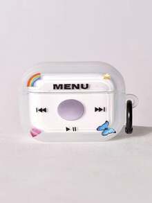 Playlist Element Music-Themed Anti-Drop Protective Case Compatible With Apple Wireless Earphones, Scratch-Resistant And Shock-Proof - Clear - View 6