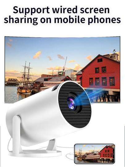 1 pièce Projecteur portable, conçu pour les mini-projecteurs afin de fournir une expérience de cinéma maison compacte, convient pour le jeu, l'apprentissage, le bureau et la lecture de films, compatible avec les ordinateurs, les téléphones, les télécommandes TV. (Peut produire un léger bruit pendant l'utilisation)