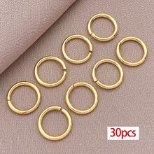 30/50pcs 5 Sizes 18K Gold Plated Open Jump Rings 4/5/6/8/10mm Flat Round Jump Rings Metal O Rings Split Round Ring For Jewelry Bracelet Earring Keychain - Multicolor - View 12