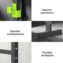 Máquina de press de bancaJNNQI Soporte para Sentadillas Ajustable Soporte de Acero para Fitness Sentadillas y Press de Banca Barra Equipo de Gimna Doméstico Capacidad de Carga 300 KG - como en la foto - Ver 5