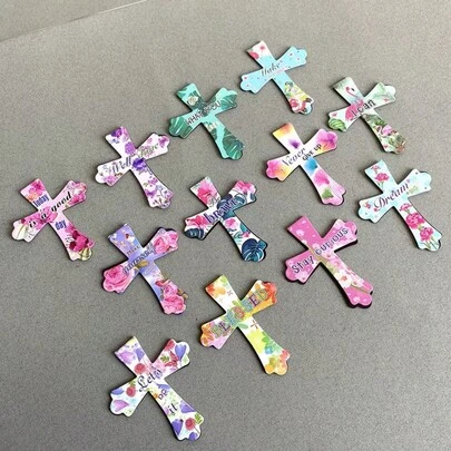 3 Stück/6 Stück Set - Kreuz Magnetische Lesezeichen (zufällige Stile), geeignet für Bibelstudium, Leser, Lehrer und Studenten - Süße Kreuz Magnetische Lesezeichen mit inspirierenden Zitaten, geeignet für Frauen Campus Lesen, Lernhilfen, motivierende Geschenke, Kreuz-förmige Lesezeichen, inspirierende Broschüren, symbolische Lesezeichen, exquisites Kreuz Design, hochwertige Bedruckung, Geschenk zum Lehrertag (zufällige Stile)