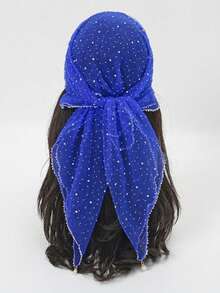 1条春季畅销新款75厘米方形丝巾，百搭时尚头巾，装饰丝巾，时尚百搭 - 彩色 - 查看 10