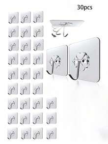 10/35 ganchos de pared autoadhesivos - Fácil de instalar, sin marcas, plástico duradero, estilo ecléctico - Con organizador de almacenamiento para llaves, sombreros, toallas, cinturones, bufandas, gafas de sol - Ideal para baño, dormitorio, oficina, cocina, entrada - Ahorro de espacio, montaje adhesivo en la pared para organización multipropósito y acceso rápido en el hogar o espacios de oficina pequeños - Multicolor - Ver 8