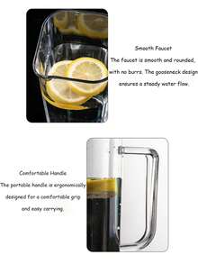 1PC Acrylic Pitcher/Jug Is Leak-Proof, Shatterproof, And Heat-Resistant, And Comes With A Lid. It's Suitable For Holding Juice, Milk, And Other Beverages, And Is A Durable Drinking Container. - Multicolor - View 10