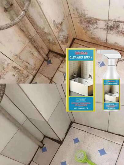 多用途浴室泡沫清洁剂，去除浴缸、马桶、水槽、水龙头、瓷砖上的水垢、皂垢和黄渍，深度清洁，恢复光泽，消除异味，家用浴室用品