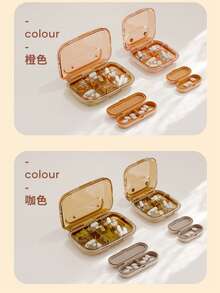 Hộp đựng thuốc mini di động, phù hợp cho ba bữa ăn mỗi ngày, hộp đựng thuốc nhỏ gọn, hộp đựng viên nang, thuốc men, thực phẩm chức năng tiện dụng. - Hộp đựng thuốc nhỏ cầm tay có chắn sáng - có thể tháo rời từ tính - Xem 7