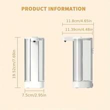DONASIRA Dispensador de Sabonete Líquido Minimalista Branco, Sem Toque, com Sensor Elétrico Automático para Montagem na Parede, Ideal para Sabonete Líquido, Higienizador de Mãos | Acessório Moderno para Cozinha | Dispensador de Sabonete para Banheiro, 4 Configurações de Fluxo de Líquido Ajustáveis, Corpo à Prova d'Água IPX5, Reservatório Transparente de Grande Capacidade de 500ml, Adequado para Diversos Líquidos, Ideal para Cozinha, Banheiro, Presentes de Natal e Limpeza Doméstica - Multicolorido - Ver 4