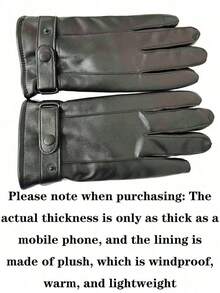 Men's Winter Warm Faux Leather Cycling Gloves For Skiing And Driving - Nhiều màu - Xem 6