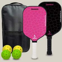 Juego de raquetas de pickleball RANDISH, núcleo de 16 mm de grosor, incluye 2 palas de pickleball, 4 pelotas y 1 bolsa de transporte - Multicolor - Ver 2