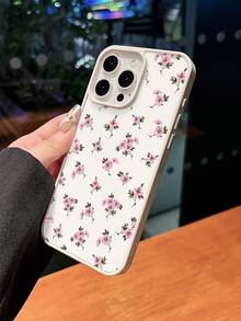 Flower A Pink Floral Phone Case, All Inclusive Anti Drop Case With Versatile Design Compatible With IPhone 13/16/17/15/14/13/12/11 - Multicolor - View 3
