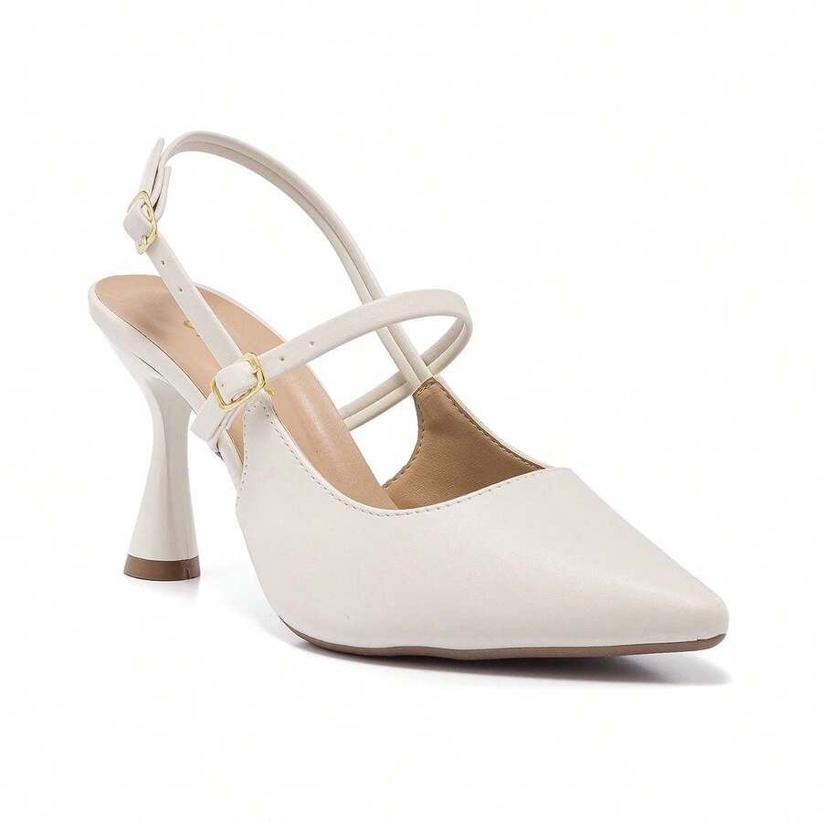 Stessy Shoes Women Heeled Sandals - Beige - View 1